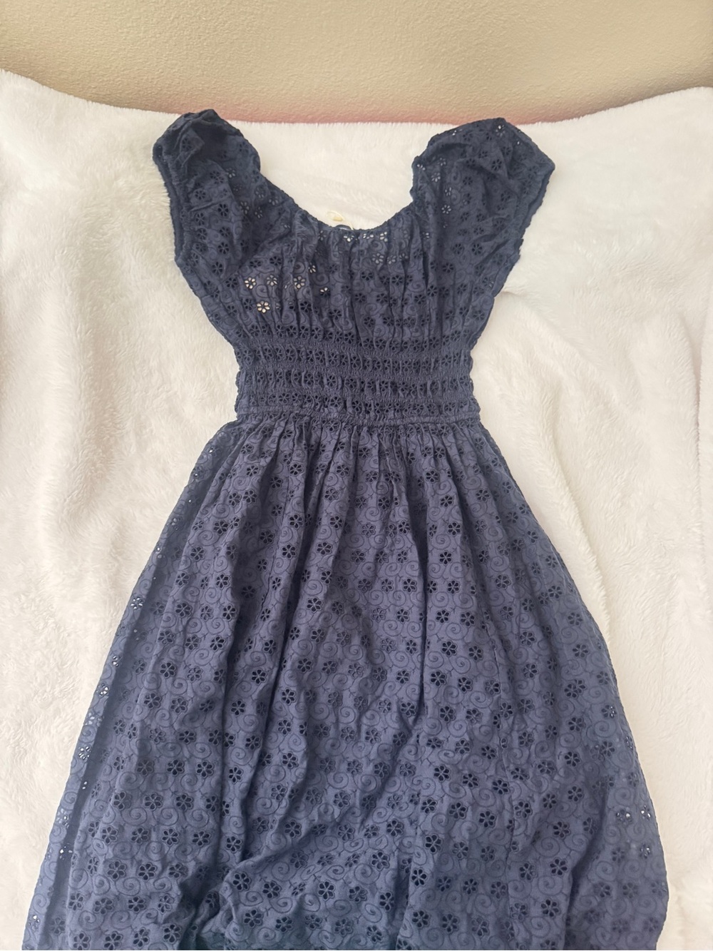 Dôen Quinn Dress - Adriatic Eyelet / navy blue/ xxs/ NWT - Picture 4 of 11